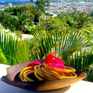 NWT BuDhaGirl All Weather Gold Bangles Medium